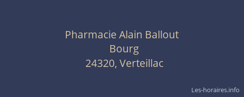 Pharmacie Alain Ballout
