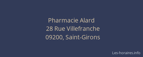 Pharmacie Alard