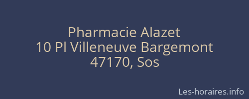 Pharmacie Alazet