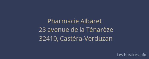 Pharmacie Albaret