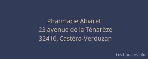Pharmacie Albaret