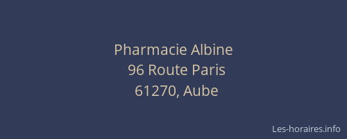 Pharmacie Albine