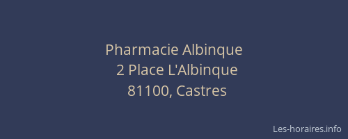 Pharmacie Albinque