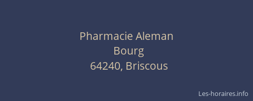Pharmacie Aleman