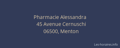 Pharmacie Alessandra