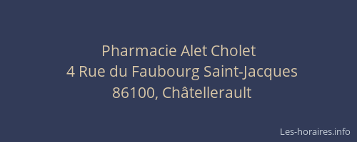 Pharmacie Alet Cholet