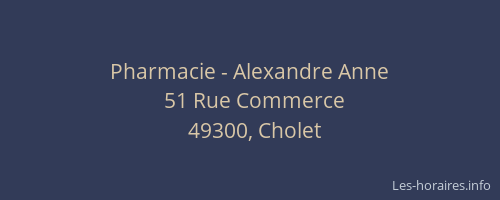 Pharmacie - Alexandre Anne