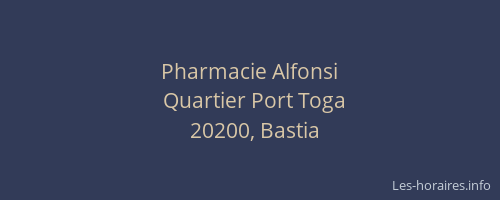 Pharmacie Alfonsi