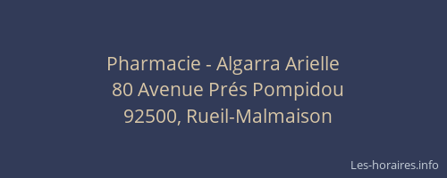 Pharmacie - Algarra Arielle