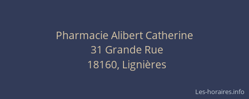 Pharmacie Alibert Catherine
