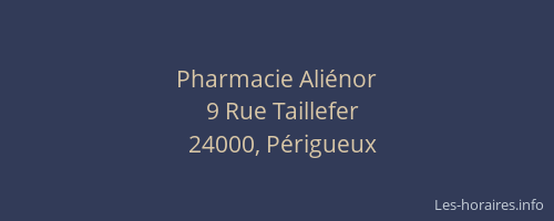 Pharmacie Aliénor