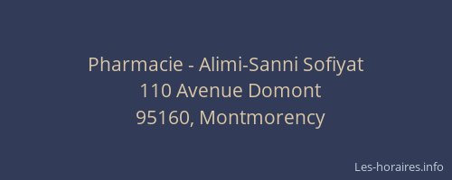 Pharmacie - Alimi-Sanni Sofiyat