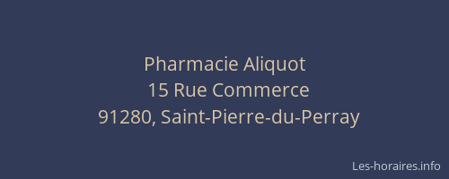 Pharmacie Aliquot