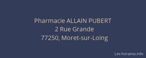 Pharmacie ALLAIN PUBERT