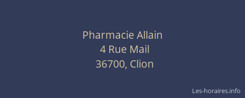 Pharmacie Allain