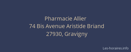 Pharmacie Allier