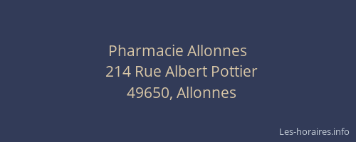Pharmacie Allonnes