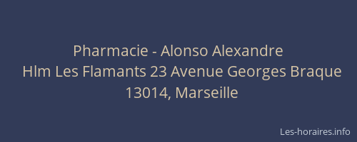 Pharmacie - Alonso Alexandre