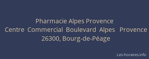 Pharmacie Alpes Provence