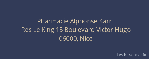 Pharmacie Alphonse Karr