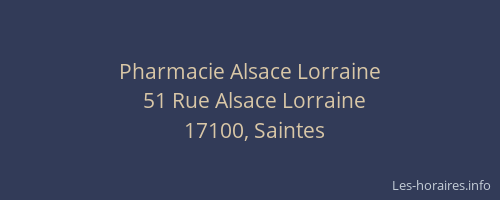 Pharmacie Alsace Lorraine