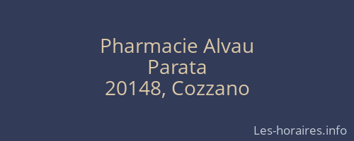 Pharmacie Alvau