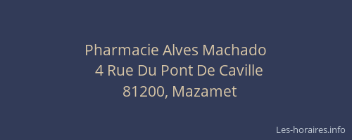 Pharmacie Alves Machado