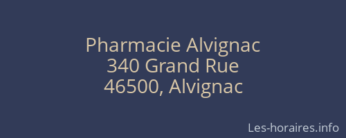 Pharmacie Alvignac
