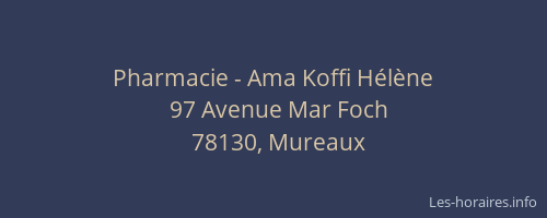 Pharmacie - Ama Koffi Hélène