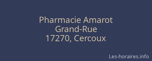Pharmacie Amarot