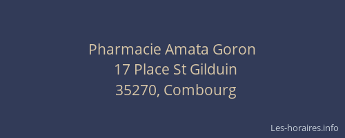 Pharmacie Amata Goron