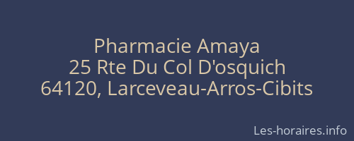 Pharmacie Amaya