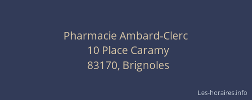 Pharmacie Ambard-Clerc
