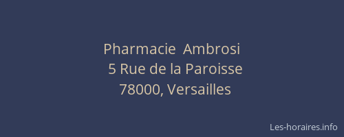 Pharmacie  Ambrosi