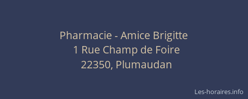 Pharmacie - Amice Brigitte