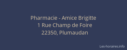 Pharmacie - Amice Brigitte