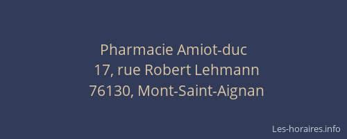 Pharmacie Amiot-duc