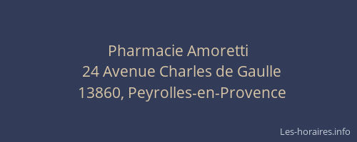 Pharmacie Amoretti