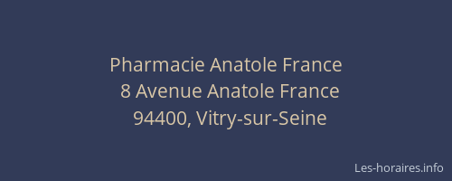 Pharmacie Anatole France