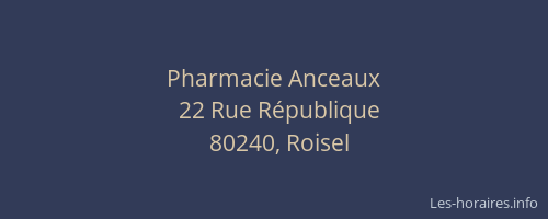 Pharmacie Anceaux