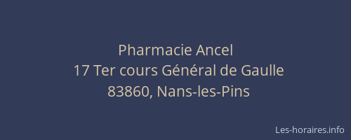 Pharmacie Ancel