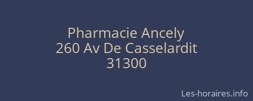 Pharmacie Ancely