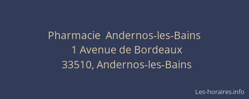 Pharmacie  Andernos-les-Bains