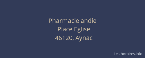 Pharmacie andie