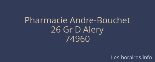Pharmacie Andre-Bouchet