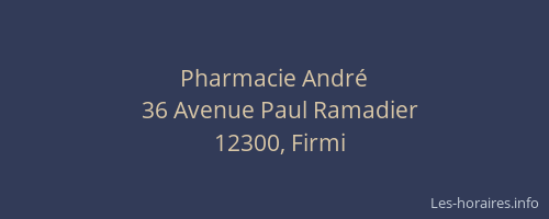 Pharmacie Andr&eacute;