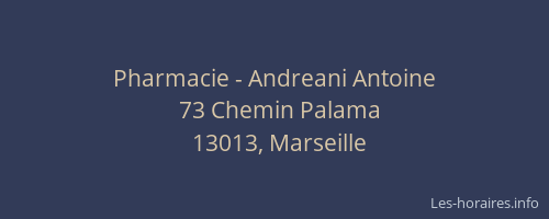 Pharmacie - Andreani Antoine