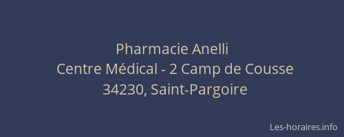 Pharmacie Anelli