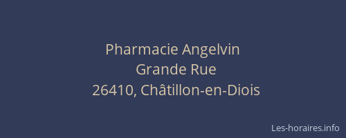 Pharmacie Angelvin