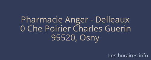 Pharmacie Anger - Delleaux